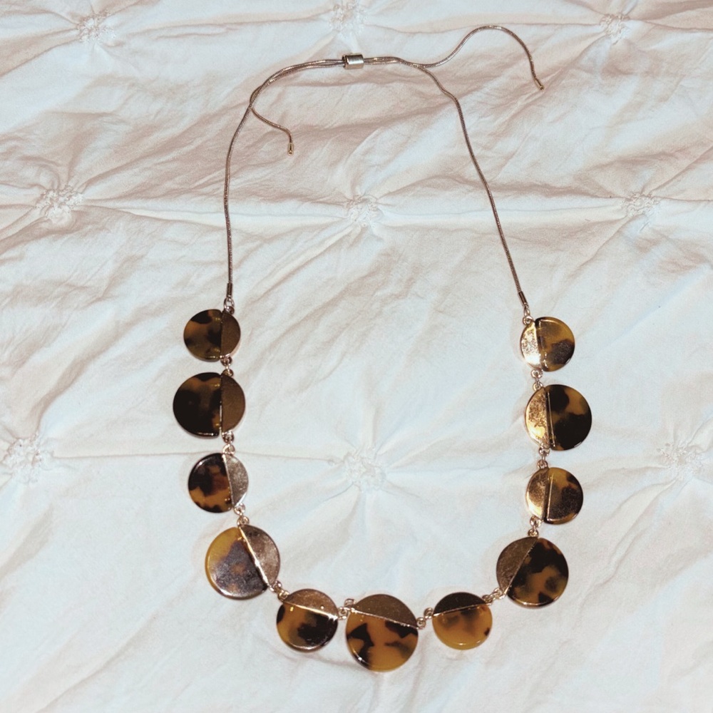 J. Crew Adjustable Tortoise Shell Necklace